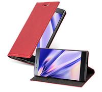Cadorabo Custodia Libro per Sony Xperia XZ1 Compact in Rosso Mela - con Vani di Carte, Funzione Stand e Chiusura Magnetica - Portafoglio Cover Case Wallet Book Etui Protezione