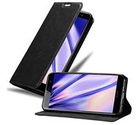 Cadorabo Custodia Libro per Sony Xperia XZ2 PREMIUM in NERO DI NOTTE - con Vani di Carte, Funzione Stand e Chiusura Magnetica - Portafoglio Cover Case Wallet Book Etui Protezione