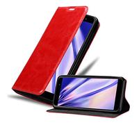 Cadorabo Custodia Libro per WIKO LENNY 5 in ROSSO MELA - con Vani di Carte, Funzione Stand e Chiusura Magnetica - Portafoglio Cover Case Wallet Book Etui Protezione
