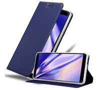 Cadorabo Custodia Libro per WIKO VIEW GO in CLASSY BLU SCURO - con Vani di Carte, Funzione Stand e Chiusura Magnetica - Portafoglio Cover Case Wallet Book Etui Protezione