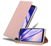 Cadorabo Custodia Libro per WIKO VIEW XL in CLASSY ORO ROSA - con Vani di Carte, Funzione Stand e Chiusura Magnetica - Portafoglio Cover Case Wallet Book Etui Protezione