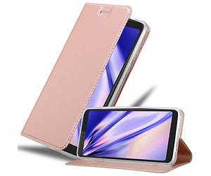 Cadorabo Custodia Libro per WIKO VIEW XL in CLASSY ORO ROSA - con Vani di Carte, Funzione Stand e Chiusura Magnetica - Portafoglio Cover Case Wallet Book Etui Protezione