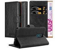 Cadorabo Custodia Libro per WIKO VIEW XL in NERO GRAFITE - con Vani di Carte, Funzione Stand e Chiusura Magnetica - Portafoglio Cover Case Wallet Book Etui Protezione