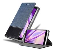 Cadorabo Custodia Libro per WIKO Y60 in AZZURRO SCURO NERO - con Vani di Carte, Funzione Stand e Chiusura Magnetica - Portafoglio Cover Case Wallet Book Etui Protezione