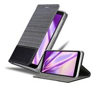 Cadorabo Custodia Libro per WIKO Y60 in GRIGIO NERO - con Vani di Carte, Funzione Stand e Chiusura Magnetica - Portafoglio Cover Case Wallet Book Etui Protezione