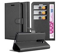 Cadorabo Custodia Libro per Xiaomi RedMi NOTE 8 PRO in NERO CARBONE - con Vani di Carte, Funzione Stand e Chiusura Magnetica - Portafoglio Cover Case Wallet Book Etui Protezione