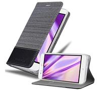 Cadorabo Custodia Libro per ZTE Blade A612 in GRIGIO NERO - con Vani di Carte, Funzione Stand e Chiusura Magnetica - Portafoglio Cover Case Wallet Book Etui Protezione