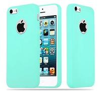 Cadorabo Custodia per Apple iPhone 5 / iPhone 5S / iPhone SE in CANDY BLU - Morbida Cover Protettiva Sottile di Silicone TPU con Bordo Protezione - Ultra Slim Case Antiurto Gel Back Bumper Guscio