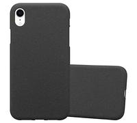 Cadorabo Custodia per Apple iPhone XR in FROST NERO - Morbida Cover Protettiva Sottile di Silicone TPU con Bordo Protezione - Ultra Slim Case Antiurto Gel Back Bumper Guscio