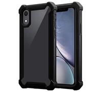 Cadorabo Custodia per Apple iPhone XR in NERO ALNO - 2-in-1 Cover con Bordo Silicone TPU e Schiena Acrilico - Back Hard Case Bumper Antiurto Guscio