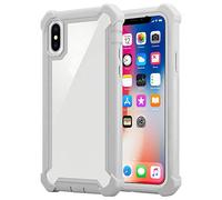 Cadorabo Custodia per Apple iPhone XS MAX in GRIGIO BETULLA - 2-in-1 Cover con Bordo Silicone TPU e Schiena Acrilico - Back Hard Case Bumper Antiurto Guscio