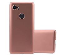 Cadorabo Custodia per Google Pixel 2 XL in ORO ROSA METALLICO - Morbida Cover Protettiva Sottile di Silicone TPU con Bordo Protezione - Ultra Slim Case Antiurto Gel Back Bumper Guscio