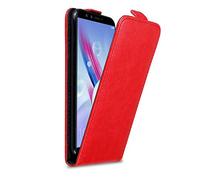 Cadorabo Custodia per Honor 9 LITE in ROSSO MELA - Protezione in Stile Flip con Chiusura Magnetica - Case Cover Wallet Book Etui
