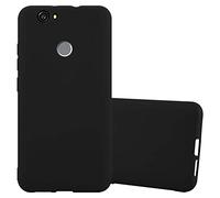 Cadorabo Custodia per Huawei Nova in CANDY NERO - Morbida Cover Protettiva Sottile di Silicone TPU con Bordo Protezione - Ultra Slim Case Antiurto Gel Back Bumper Guscio