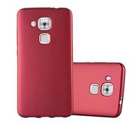 Cadorabo Custodia per Huawei Nova Plus in Rosso Metallico - Morbida Cover Protettiva Sottile di Silicone TPU con Bordo Protezione - Ultra Slim Case Antiurto Gel Back Bumper Guscio