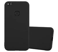 Cadorabo Custodia per Huawei P10 LITE in CANDY NERO - Morbida Cover Protettiva Sottile di Silicone TPU con Bordo Protezione - Ultra Slim Case Antiurto Gel Back Bumper Guscio