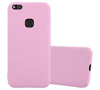 Cadorabo Custodia per Huawei P10 LITE in CANDY ROSA - Morbida Cover Protettiva Sottile di Silicone TPU con Bordo Protezione - Ultra Slim Case Antiurto Gel Back Bumper Guscio