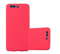 Cadorabo Custodia per Huawei P10 PLUS in FROST ROSSO - Morbida Cover Protettiva Sottile di Silicone TPU con Bordo Protezione - Ultra Slim Case Antiurto Gel Back Bumper Guscio
