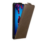 Cadorabo Custodia per Huawei P20 in BRUNO CAFFÈ - Protezione in Stile Flip con Chiusura Magnetica - Case Cover Wallet Book Etui