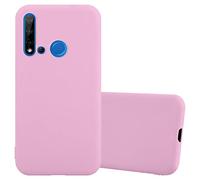 Cadorabo Custodia per Huawei P20 LITE 2019 / Nova 5i in CANDY ROSA - Morbida Cover Protettiva Sottile di Silicone TPU con Bordo Protezione - Ultra Slim Case Antiurto Gel Back Bumper Guscio