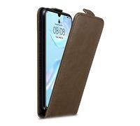 Cadorabo Custodia per Huawei P30 in BRUNO CAFFÈ - Protezione in Stile Flip con Chiusura Magnetica - Case Cover Wallet Book Etui