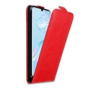 Cadorabo Custodia per Huawei P30 PRO in ROSSO MELA - Protezione in Stile Flip con Chiusura Magnetica - Case Cover Wallet Book Etui