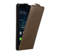 Cadorabo Custodia per Huawei P9 in BRUNO CAFFÈ - Protezione in Stile Flip con Chiusura Magnetica - Case Cover Wallet Book Etui