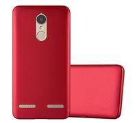 Cadorabo Custodia per Lenovo K6 / K6 POWER in ROSSO METALLICO - Morbida Cover Protettiva Sottile di Silicone TPU con Bordo Protezione - Ultra Slim Case Antiurto Gel Back Bumper Guscio