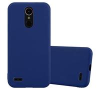 Cadorabo Custodia per LG K10 2017 in CANDY BLU SCURO - Morbida Cover Protettiva Sottile di Silicone TPU con Bordo Protezione - Ultra Slim Case Antiurto Gel Back Bumper Guscio