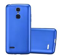 Cadorabo Custodia per LG K8 2017 in AZZURRO METALLICO - Morbida Cover Protettiva Sottile di Silicone TPU con Bordo Protezione - Ultra Slim Case Antiurto Gel Back Bumper Guscio