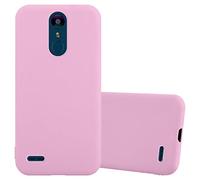 Cadorabo Custodia per LG K8 2018 / K9 2018 in CANDY ROSA - Morbida Cover Protettiva Sottile di Silicone TPU con Bordo Protezione - Ultra Slim Case Antiurto Gel Back Bumper Guscio