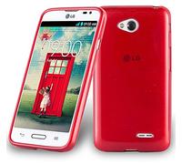 Cadorabo Custodia per LG L70 (1.SIM) in Rosso Cremisi - Morbida Cover Protettiva Sottile di Silicone TPU con Bordo Protezione - Ultra Slim Case Antiurto Gel Back Bumper Guscio
