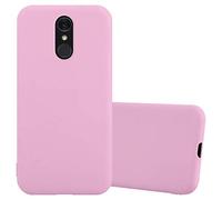 Cadorabo Custodia per LG Q7 in CANDY ROSA - Morbida Cover Protettiva Sottile di Silicone TPU con Bordo Protezione - Ultra Slim Case Antiurto Gel Back Bumper Guscio