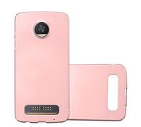 Cadorabo Custodia per Motorola MOTO Z2 PLAY in ORO ROSA METALLO - Rigida Cover Protettiva Sottile con Bordo Protezione - Back Hard Case Ultra Slim Bumper Antiurto Guscio Plastica