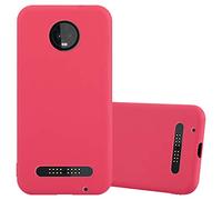Cadorabo Custodia per Motorola Moto Z3 Play in CANDY ROSSO - Morbida Cover Protettiva Sottile di Silicone TPU con Bordo Protezione - Ultra Slim Case Antiurto Gel Back Bumper Guscio
