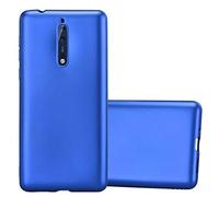 Cadorabo Custodia per Nokia 8 2017 in AZZURRO METALLICO - Morbida Cover Protettiva Sottile di Silicone TPU con Bordo Protezione - Ultra Slim Case Antiurto Gel Back Bumper Guscio