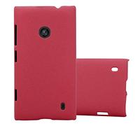 Cadorabo Custodia per Nokia Lumia 520 in FROSTY ROSSO - Rigida Cover Protettiva Sottile con Bordo Protezione - Back Hard Case Ultra Slim Bumper Antiurto Guscio Plastica