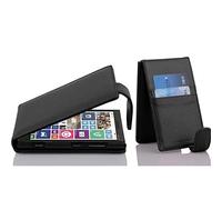 Cadorabo Custodia per Nokia Lumia 929/930 in Nero Profondo - Protezione in Stile Flip di Similpelle Strutturata - Case Cover Wallet Book Etui