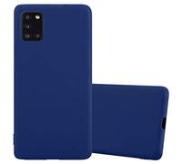 Cadorabo Custodia per Samsung A31 in CANDY BLU SCURO - Morbida Cover Protettiva Sottile di Silicone TPU con Bordo Protezione - Ultra Slim Case Antiurto Gel Back Bumper Guscio