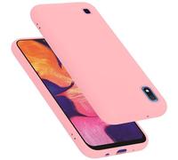 Cadorabo Custodia per Samsung Galaxy A10 in LIQUID ROSA - Morbida Cover Protettiva Sottile di Silicone TPU con Bordo Protezione - Ultra Slim Case Antiurto Gel Back Bumper Guscio