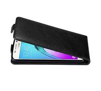 Cadorabo Custodia per Samsung Galaxy A3 2016 in NERO DI NOTTE - Protezione in Stile Flip con Chiusura Magnetica - Case Cover Wallet Book Etui