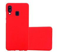 Cadorabo Custodia per Samsung Galaxy A40 in Frost Rosso - Morbida Cover Protettiva Sottile di Silicone TPU con Bordo Protezione - Ultra Slim Case Antiurto Gel Back Bumper Guscio