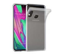 Cadorabo Custodia per Samsung Galaxy A40 in TRANSPARENTE - Morbida Cover Protettiva Sottile di Silicone TPU con Bordo Protezione - Ultra Slim Case Antiurto Gel Back Bumper Guscio