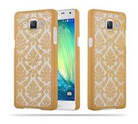 Cadorabo Custodia per Samsung Galaxy A5 2015 Hard Cover Mandala in Oro - Rigida Protettiva Super Sottile con Bordo Protezione - Case Ultra Slim Bumper Fina Antiurto Guscio Plastica