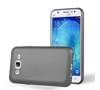 Cadorabo Custodia per Samsung Galaxy J5 2015 in GRIGIO METALLICO - Morbida Cover Protettiva Sottile di Silicone TPU con Bordo Protezione - Ultra Slim Case Antiurto Gel Back Bumper Guscio