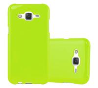 Cadorabo Custodia per Samsung Galaxy J5 2015 in JELLY VERDE - Morbida Cover Protettiva Sottile di Silicone TPU con Bordo Protezione - Ultra Slim Case Antiurto Gel Back Bumper Guscio