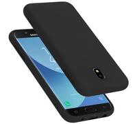Cadorabo Custodia per Samsung Galaxy J530 / J5 2017 (Eurasian) / J5 PRO in LIQUID NERO - Morbida Cover Protettiva Sottile di Silicone TPU con Bordo - Ultra Slim Case Antiurto Gel Back Bumper Guscio
