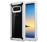 Cadorabo Custodia per Samsung Galaxy NOTE 8 in GRIGIO BETULLA - 2-in-1 Cover con Bordo Silicone TPU e Schiena Acrilico - Back Hard Case Bumper Antiurto Guscio