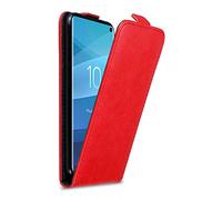 Cadorabo Custodia per Samsung Galaxy S10 in ROSSO MELA - Protezione in Stile Flip con Chiusura Magnetica - Case Cover Wallet Book Etui