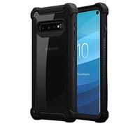 Cadorabo Custodia per Samsung Galaxy S10 PLUS in NERO ALNO - 2-in-1 Cover con Bordo Silicone TPU e Schiena Acrilico - Back Hard Case Bumper Antiurto Guscio